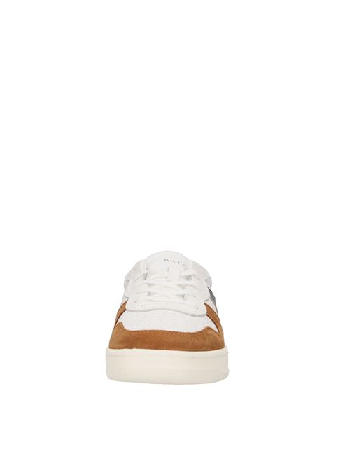Sneakers in pelle e camoscio D.A.T.E. | COURT 2.0 V. CALFBIANCO-PLATINO
